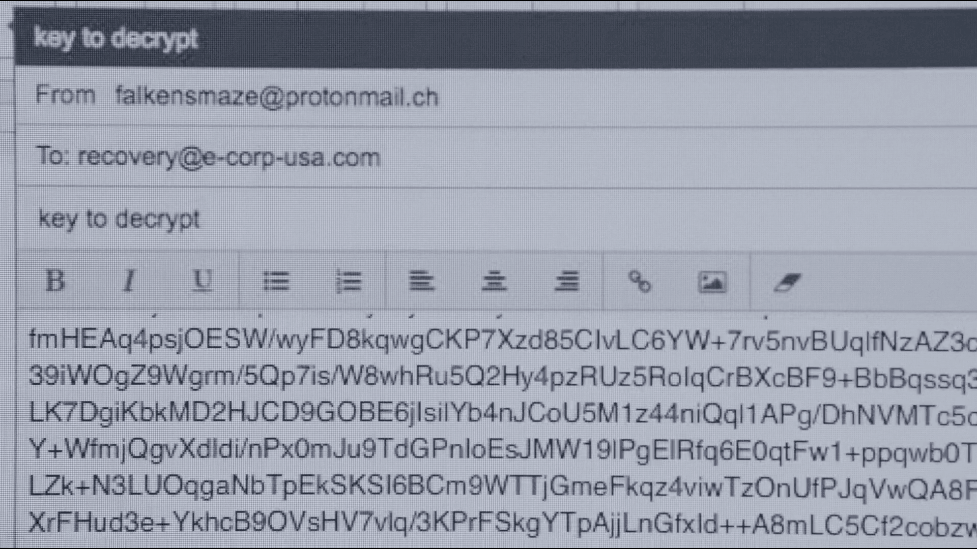 mr robot email private key