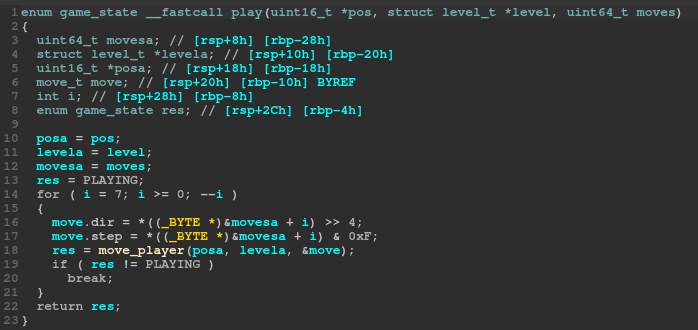 play pseudocode